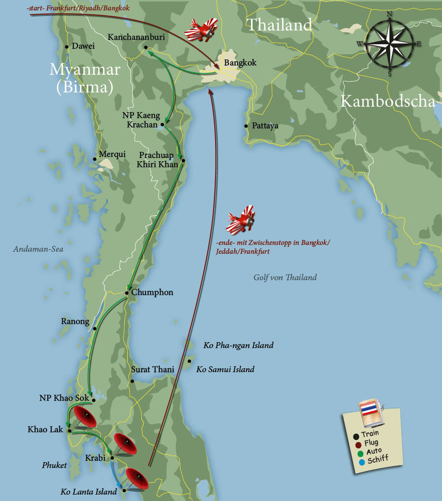Thailand Karte 2023